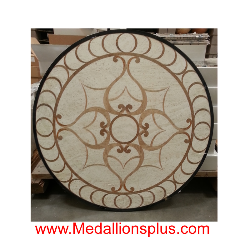 Marguerite, 48" Stone Floor Medallion